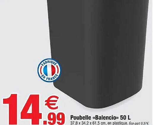 Poubelle «Balencio» 50 L