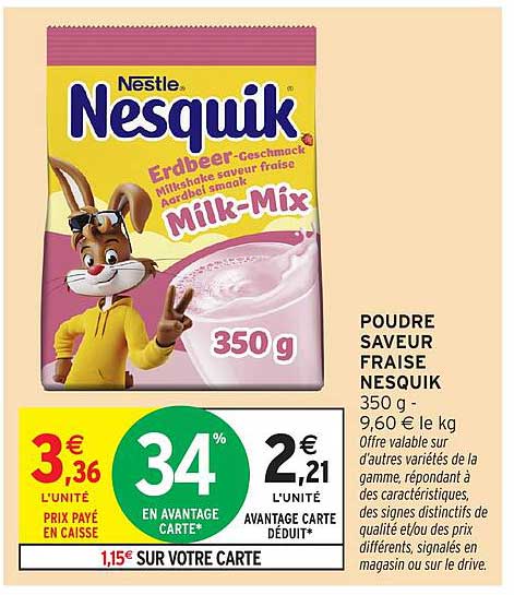 POUDRE SAVEUR FRAISE NESQUIK 350 g