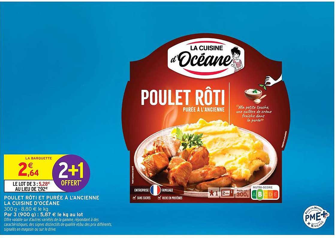 POULET RÔTI ET PURÉE À L'ANCIENNE LA CUISINE D'OCÉANE