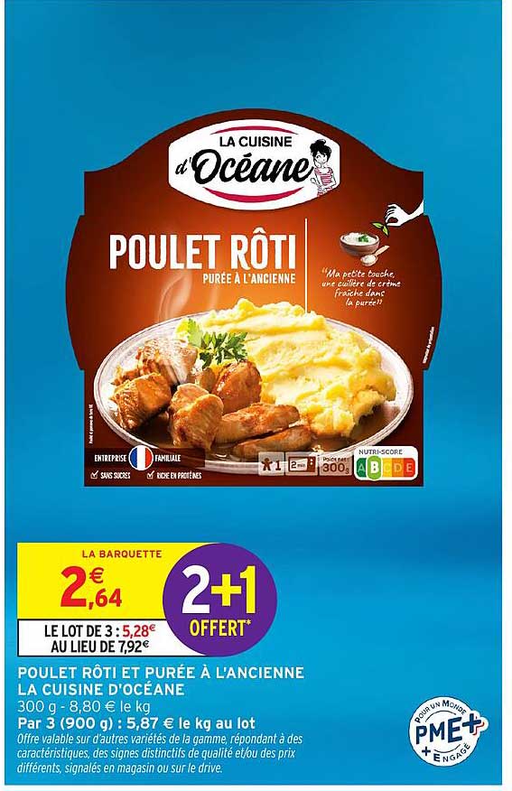 POULET RÔTI ET PURÉE À L'ANCIENNE LA CUISINE D'OCÉANE