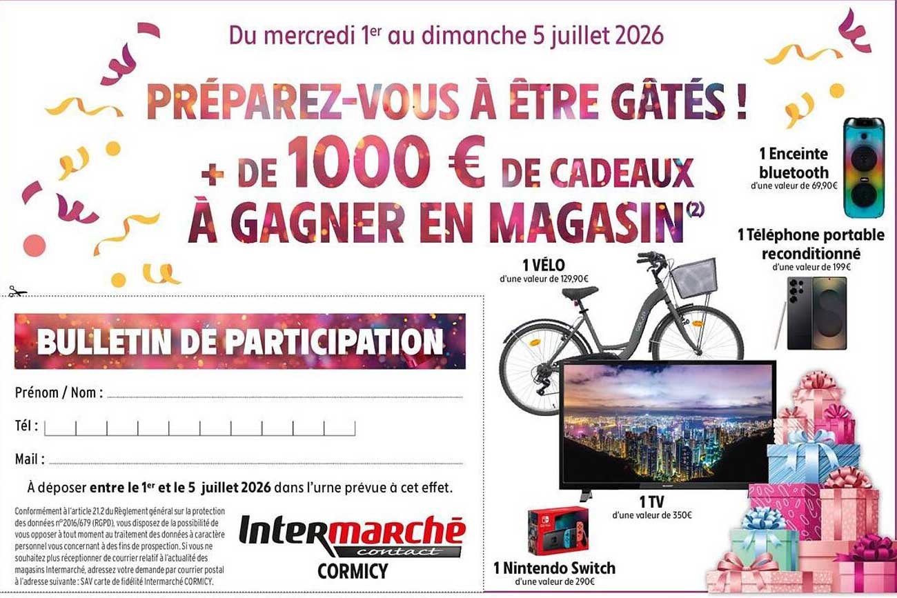 PRÉPAREZ-VOUS À ÊTRE GÂTÉS ! + DE 1000 € DE CADEAUX À GAGNER EN MAGASIN