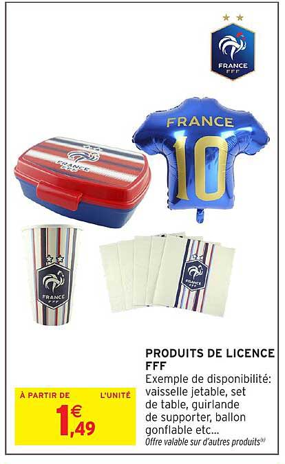 PRODUITS DE LICENCE FFF