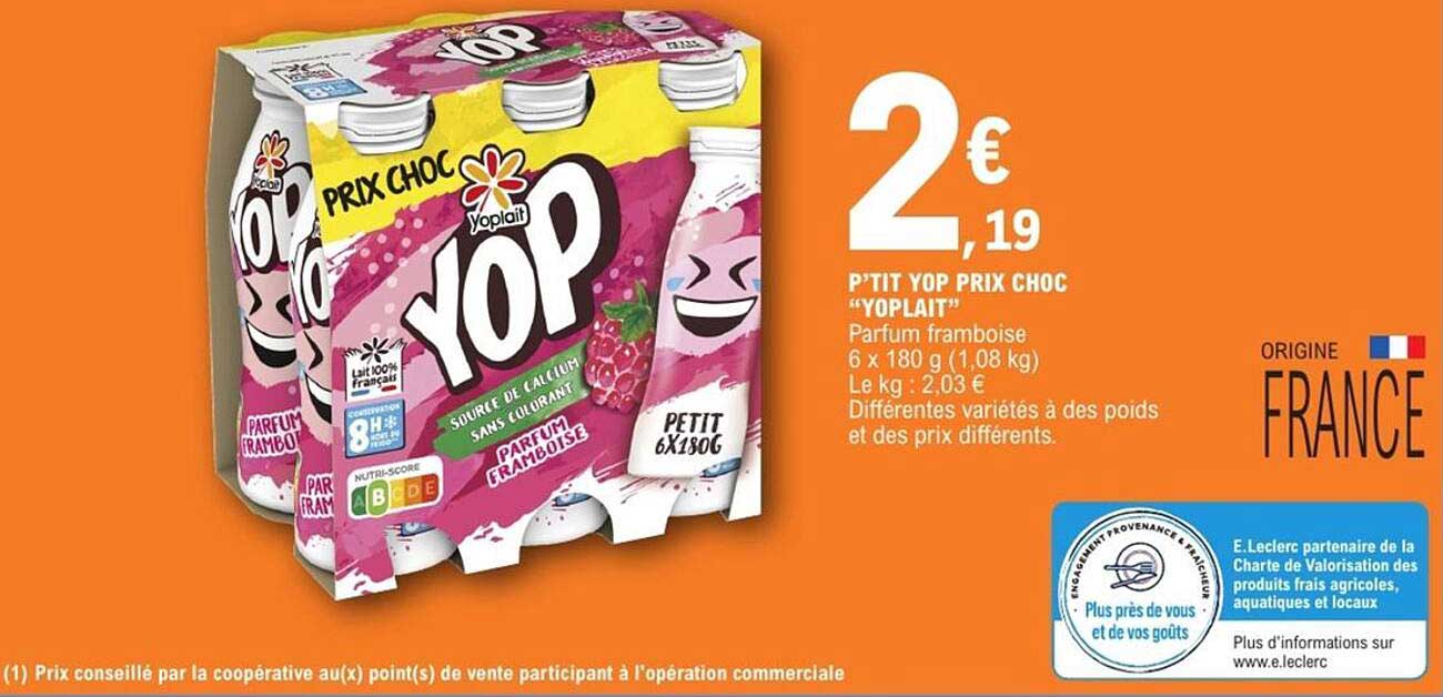 P'TIT YOP PRIX CHOC “YOPLAIT”