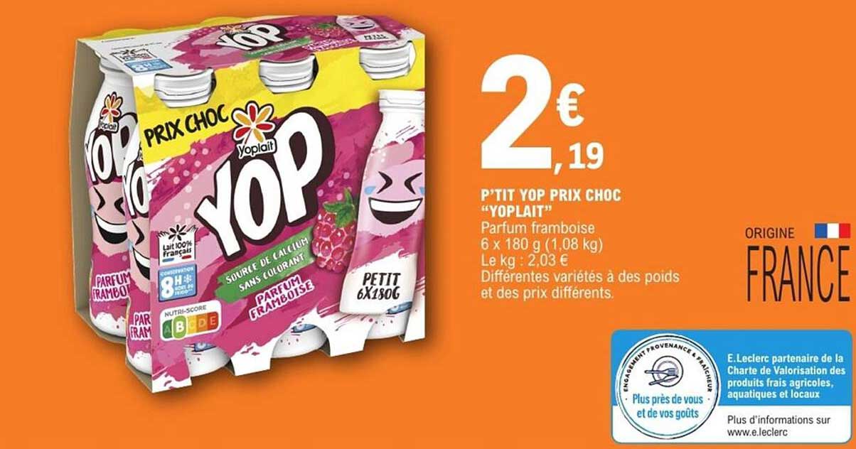 P’TIT YOP PRIX CHOC “YOPLAIT”