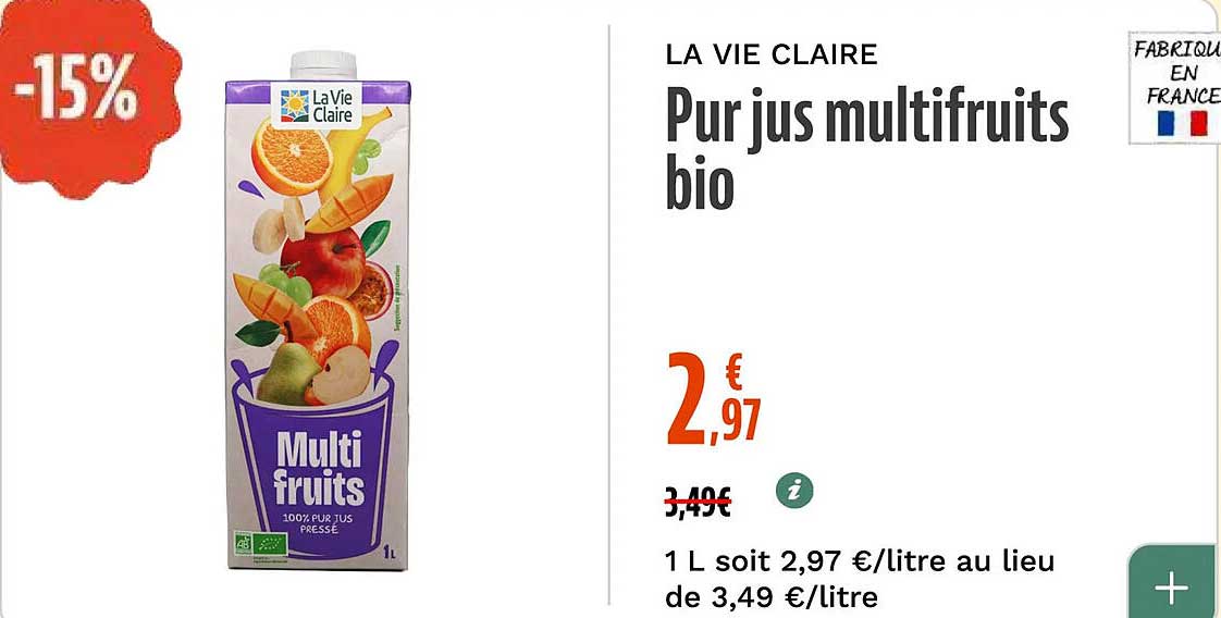 Pur jus multifruits bio