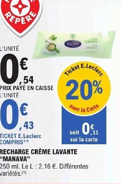 RECHARGE CRÈME LAVANTE "MANAVA"