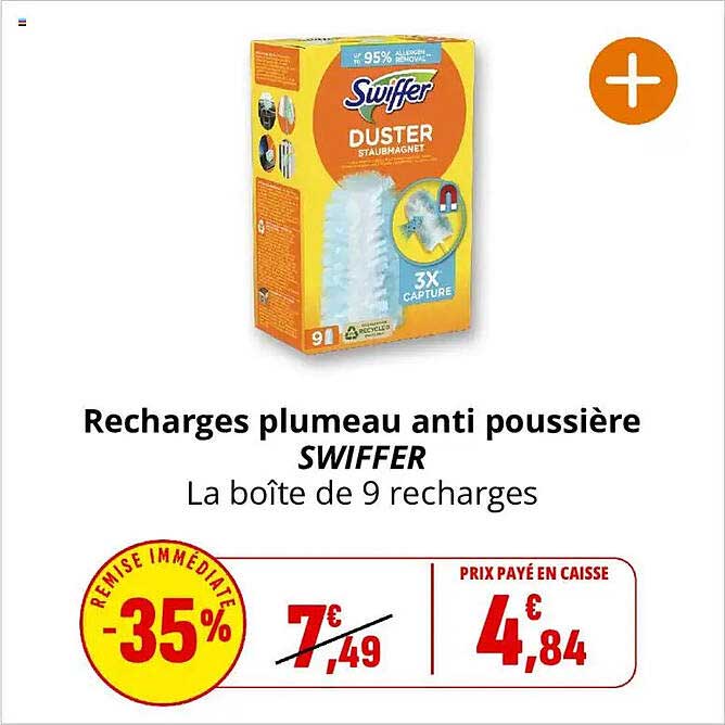 Recharges plumeau anti poussière SWIFFER La boîte de 9 recharges