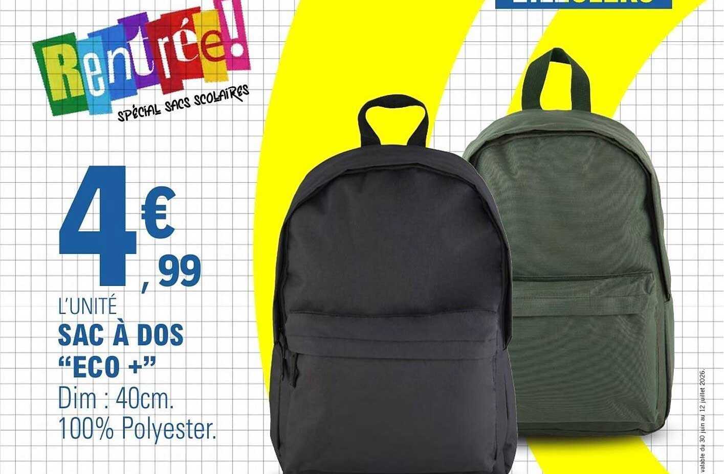 Rentrée ! SPÉCIAL SACS SCOLAIRES