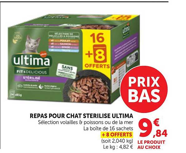 REPAS POUR CHAT STERILISE ULTIMA