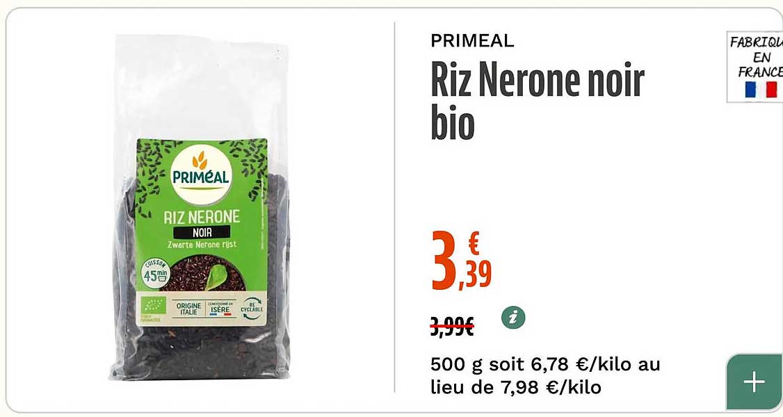 Riz Nerone noir bio