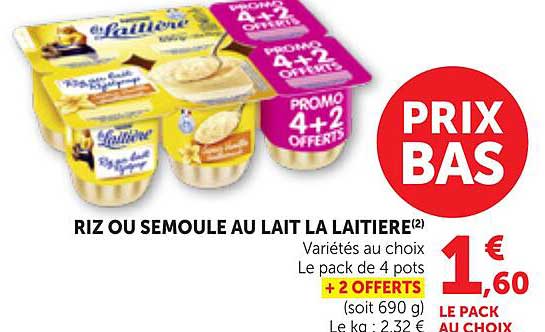 RIZ OU SEMOULE AU LAIT LA LAITIERE(2)
