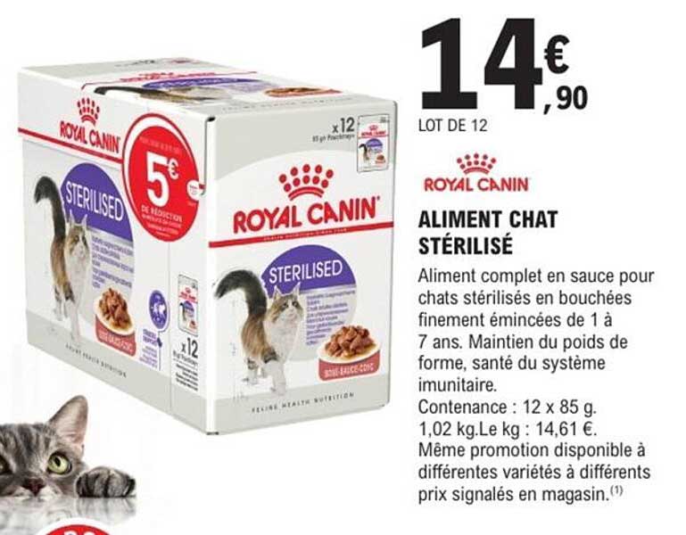 ROYAL CANIN ALIMENT CHAT STÉRILISÉ