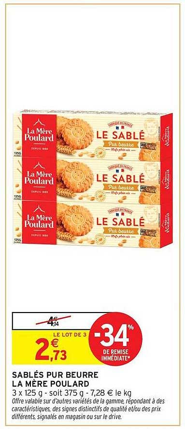 SABLÉS PUR BEURRE LA MÈRE POULARD