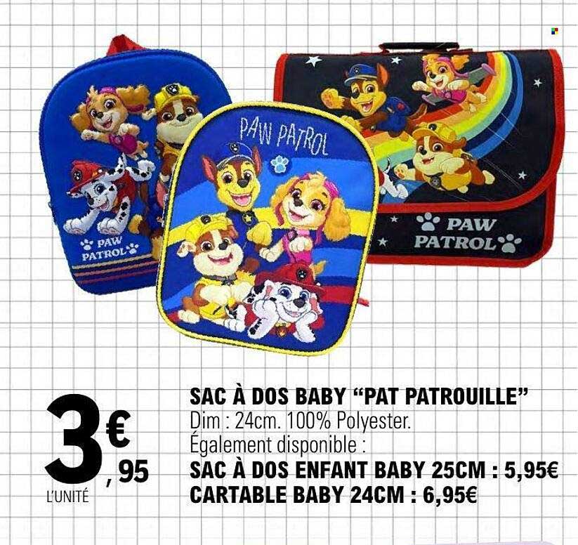 SAC À DOS BABY “PAT PATROUILLE”