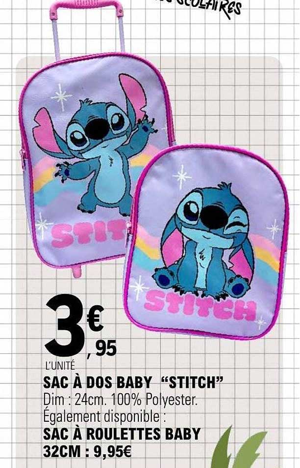 SAC À DOS BABY “STITCH”