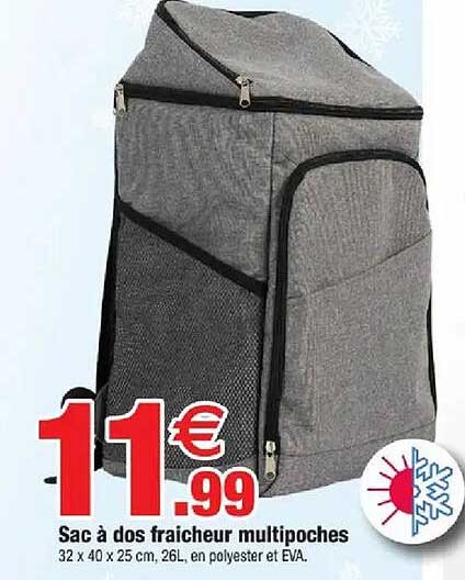Sac à dos fraîcheur multipoches