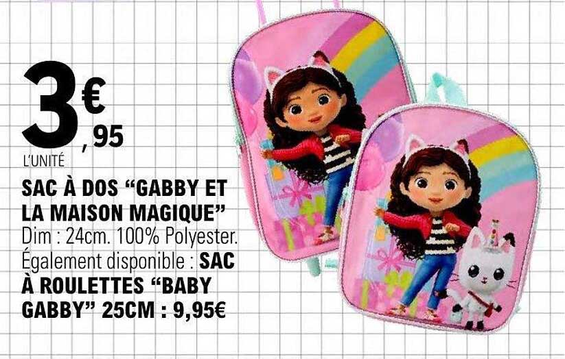 SAC À DOS “GABBY ET LA MAISON MAGIQUE”