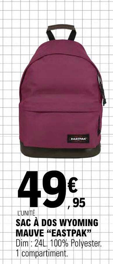 SAC À DOS WYOMING MAUVE “EASTPAK”