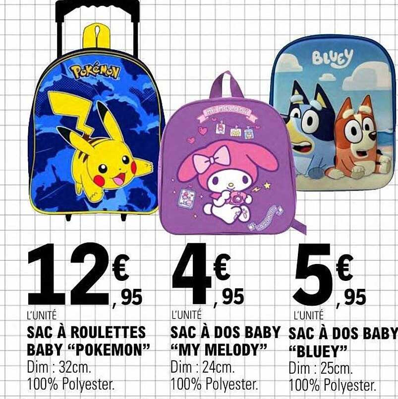 SAC À ROULETTES BABY “POKEMON”