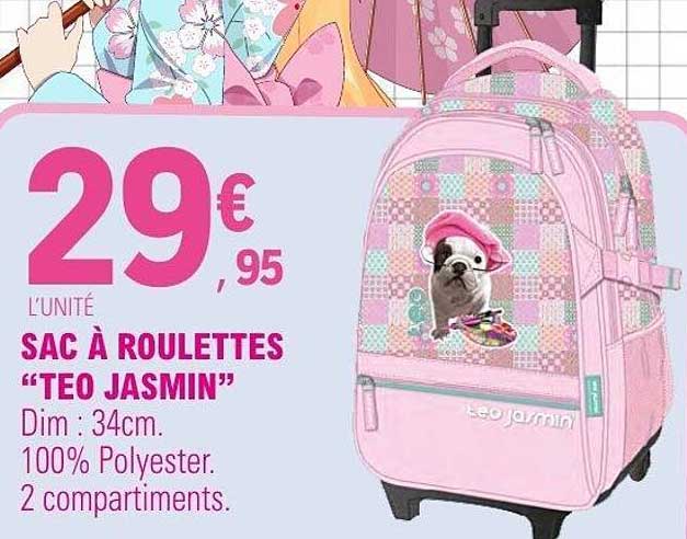 SAC À ROULETTES “TEO JASMIN”