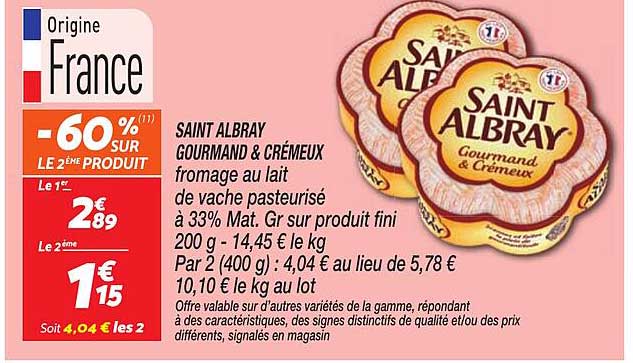 SAINT ALBRAY GOURMAND & CRÉMEUX