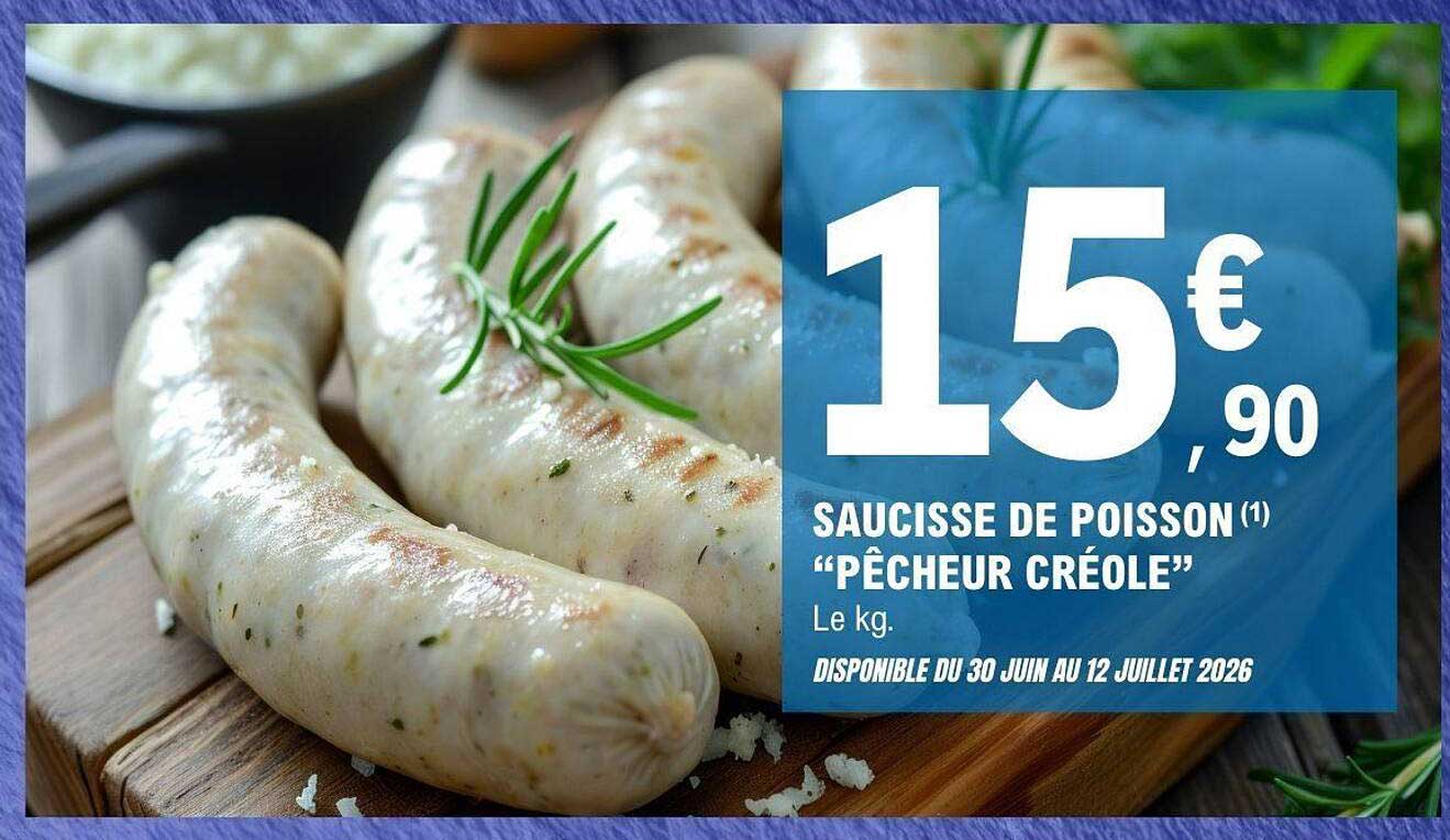 SAUCISSE DE POISSON (1) “PÊCHEUR CRÉOLE”