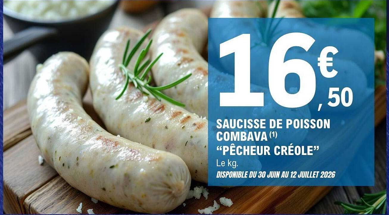SAUCISSE DE POISSON COMBAVA (1) “PÊCHEUR CRÉOLE”