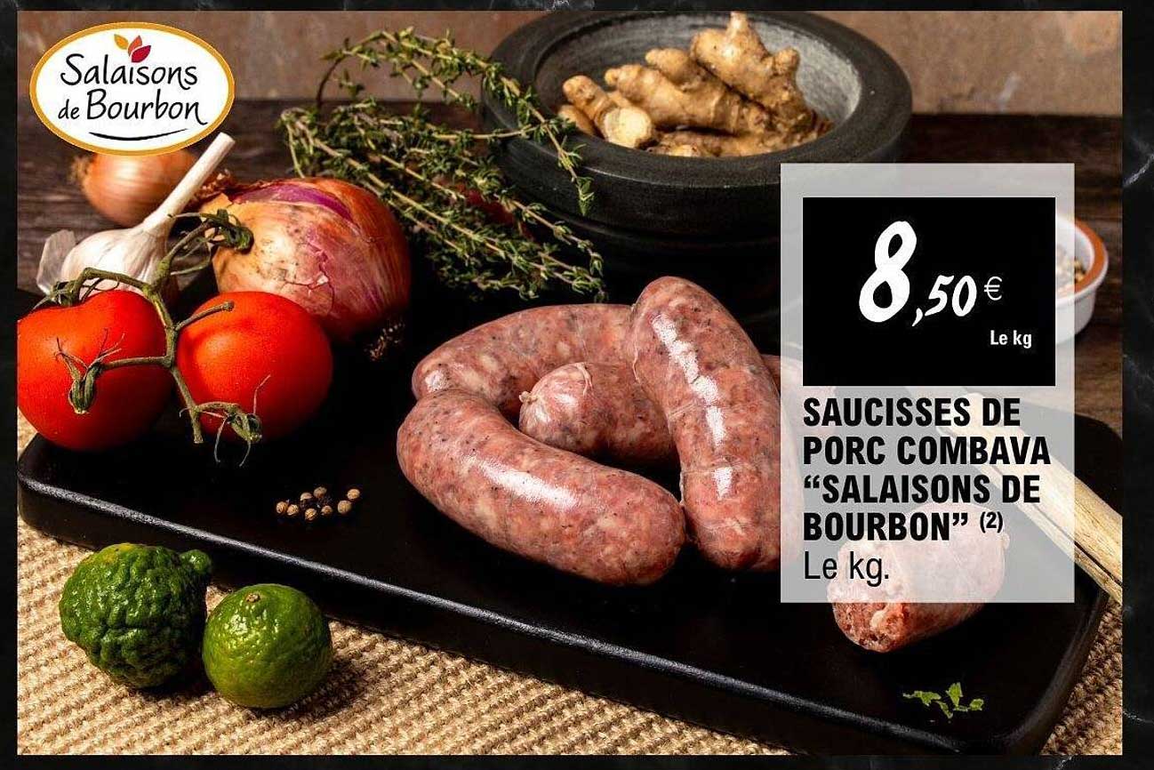 SAUCISSES DE PORC COMBAVA “SALAISONS DE BOURBON” (2)