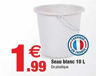 Seau blanc 10 L