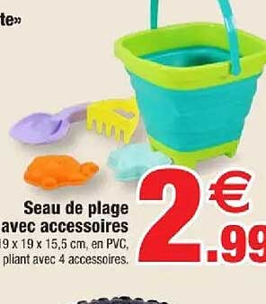 Seau de plage avec accessoires