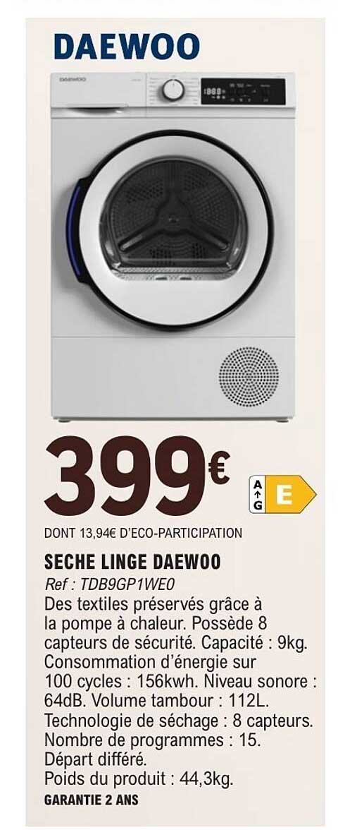 SECHE LINGE DAEWOO