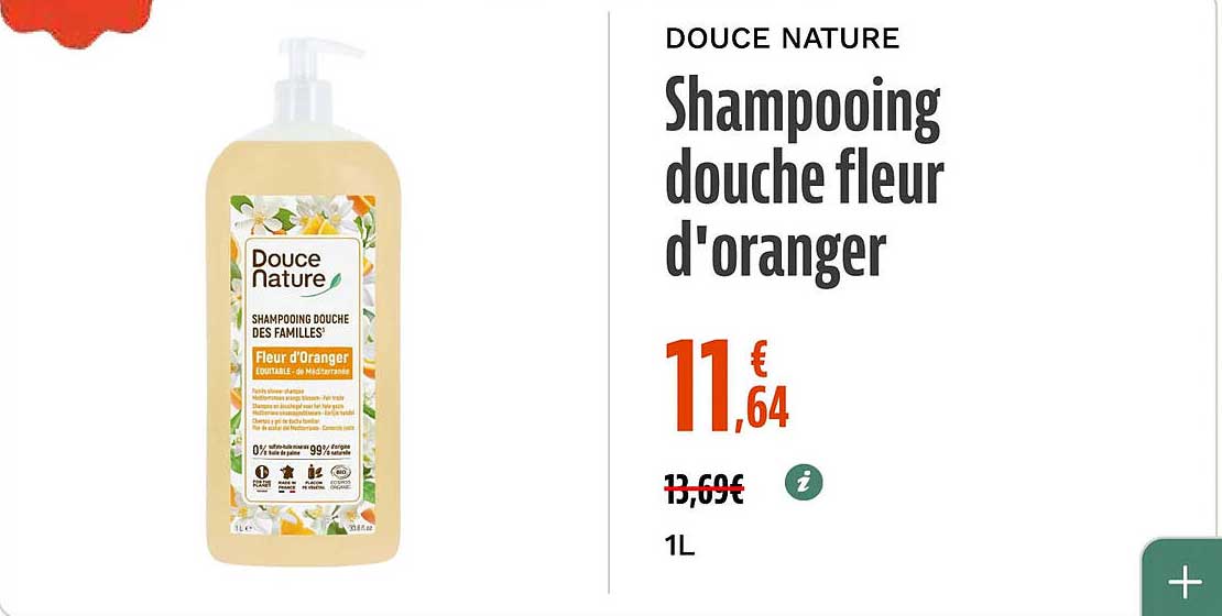 Shampooing douche fleur d'oranger