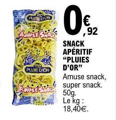 SNACK APÉRITIF “PLUIES D’OR”