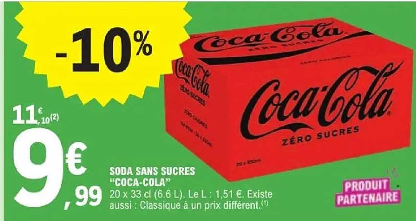SODA SANS SUCRES "COCA-COLA"