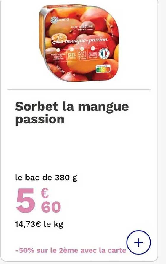 Sorbet la mangue passion