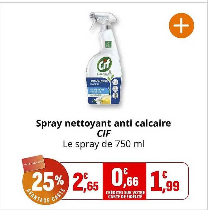 Spray nettoyant anti calcaire CIF