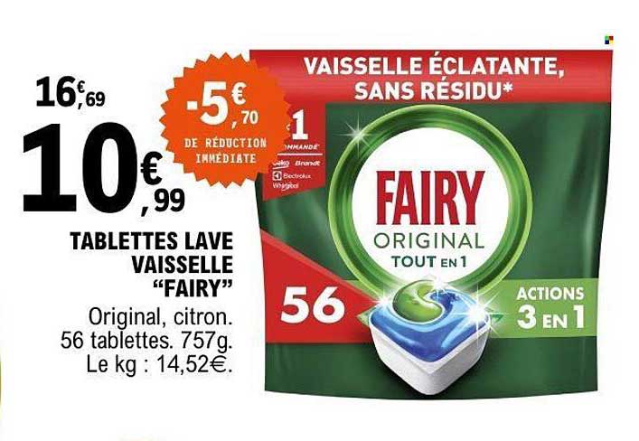 TABLETTES LAVE VAISSELLE "FAIRY"