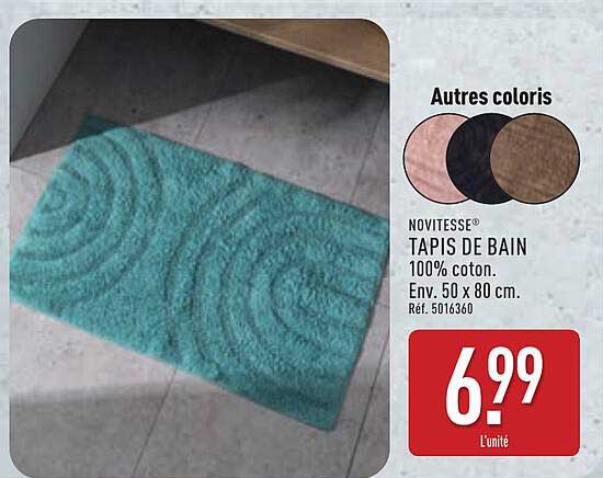 TAPIS DE BAIN 100% coton. Env. 50 x 80 cm.