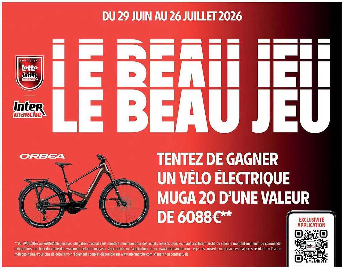 TENTEZ DE GAGNER UN VÉLO ÉLECTRIQUE MUGA 20 D’UNE VALEUR DE 6088€**