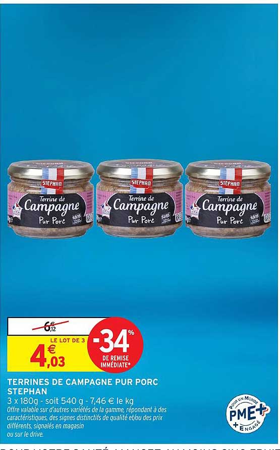 TERRINES DE CAMPAGNE PUR PORC STEPHAN