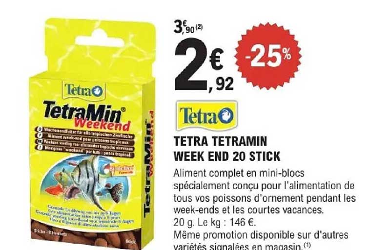 TETRA TETRAMIN WEEK END 20 STICK