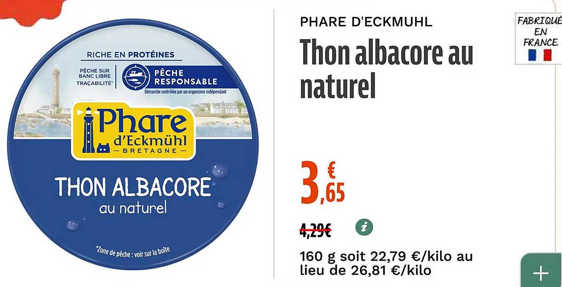Thon albacore au naturel