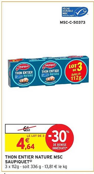 THON ENTIER NATURE MSC SAUPIQUET