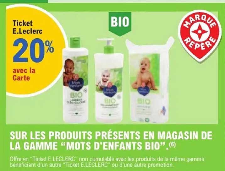 Ticket E.Leclerc 20% avec la Carte