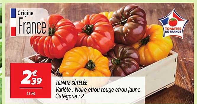 TOMATE CÔTELÉE Variété : Noire et/ou rouge et/ou jaune Catégorie : 2