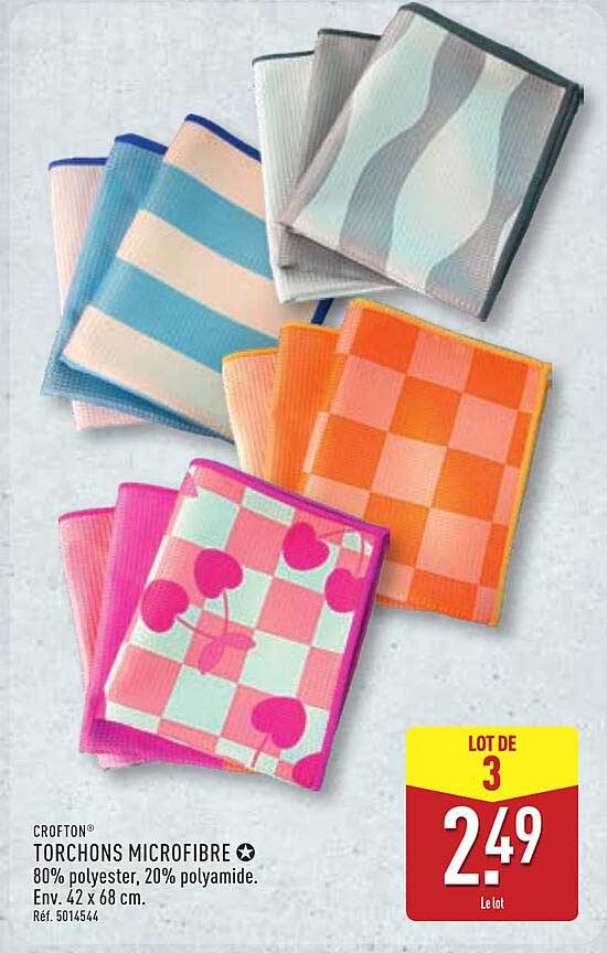 TORCHONS MICROFIBRE