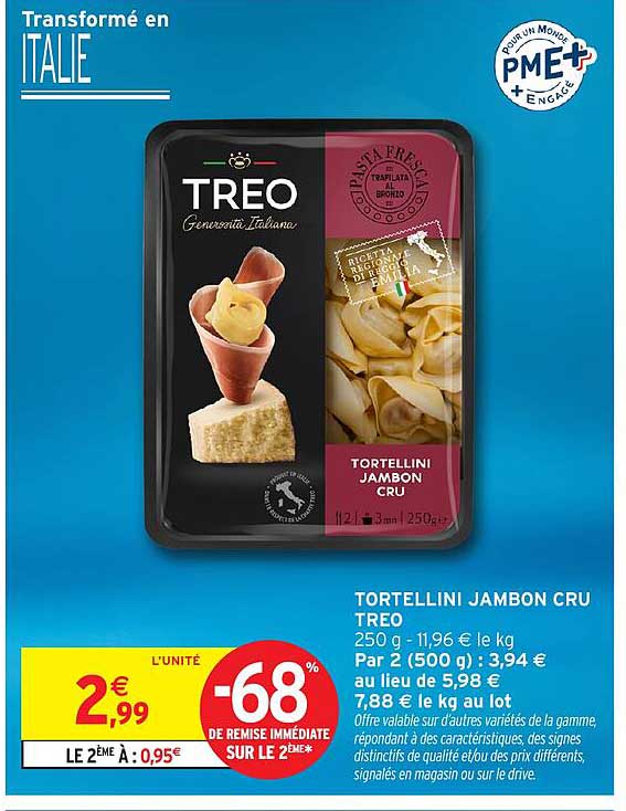 TORTELLINI JAMBON CRU TREO