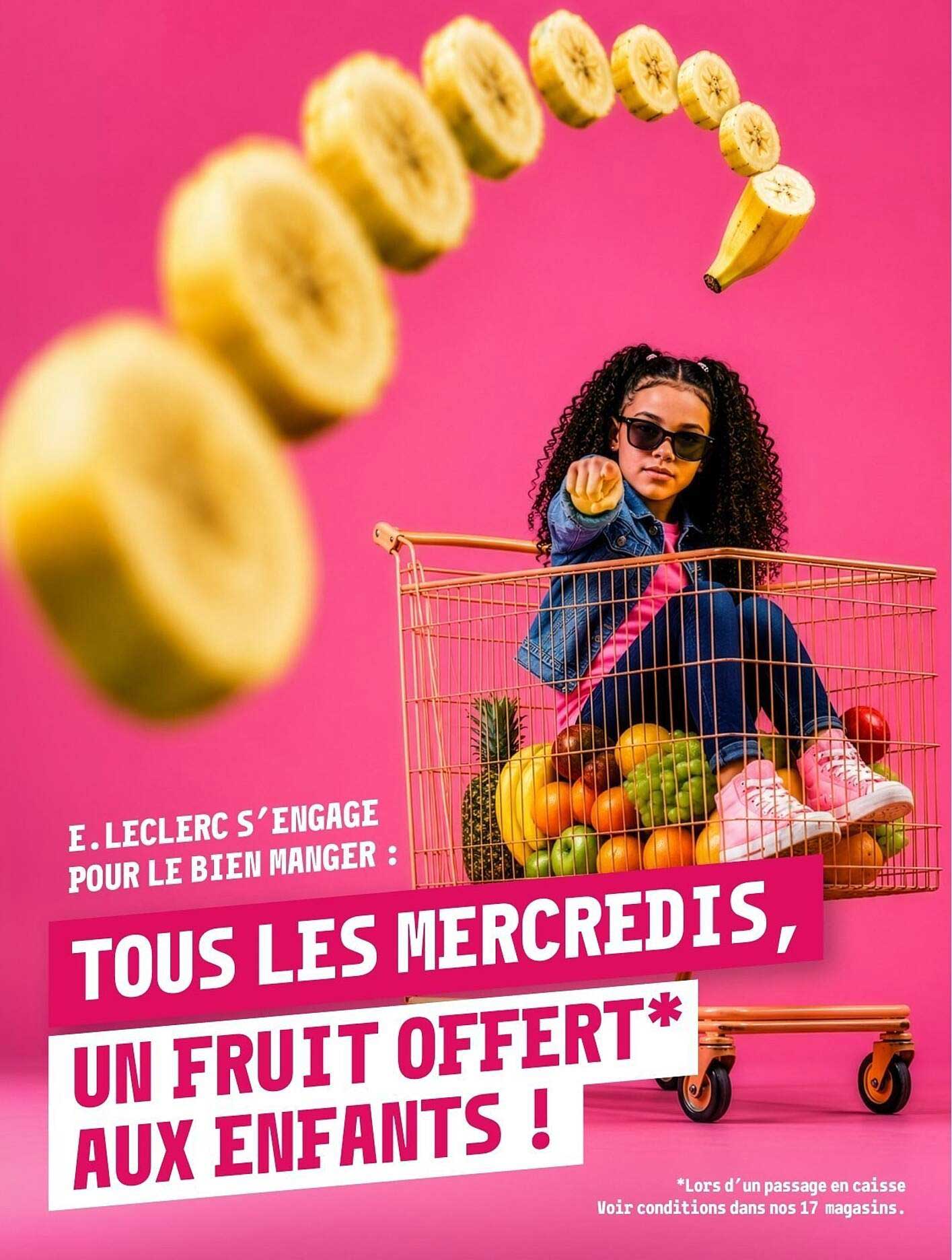 TOUS LES MERCREDIS, UN FRUIT OFFERT* AUX ENFANTS !