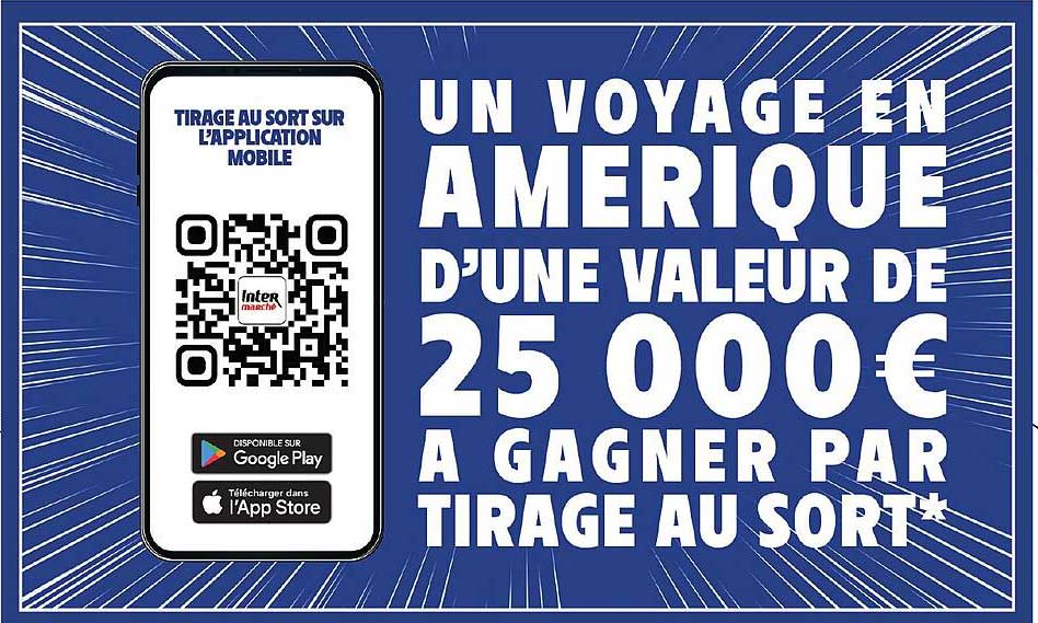UN VOYAGE EN AMERIQUE D'UNE VALEUR DE 25 000€ A GAGNER PAR TIRAGE AU SORT*
