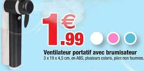 Ventilateur portatif avec brumisateur